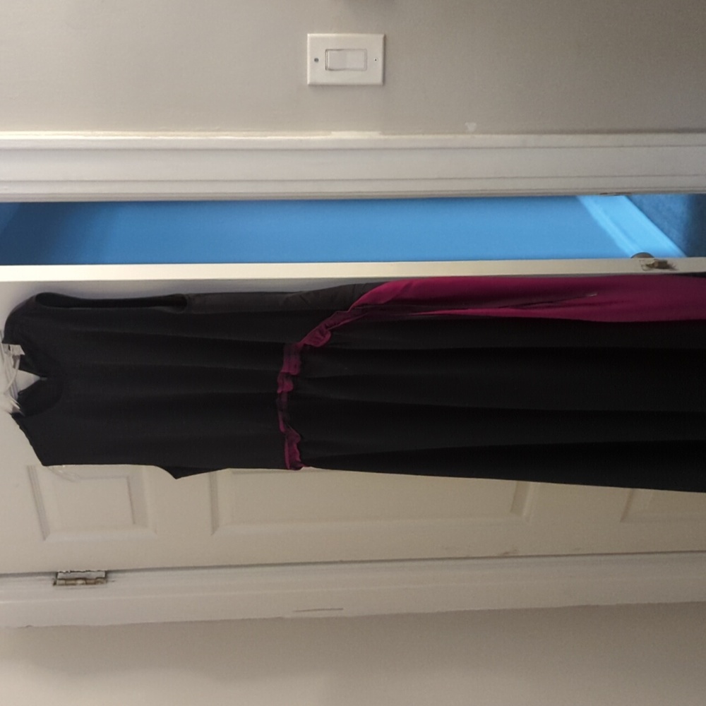 Paper Parachute black satin dress